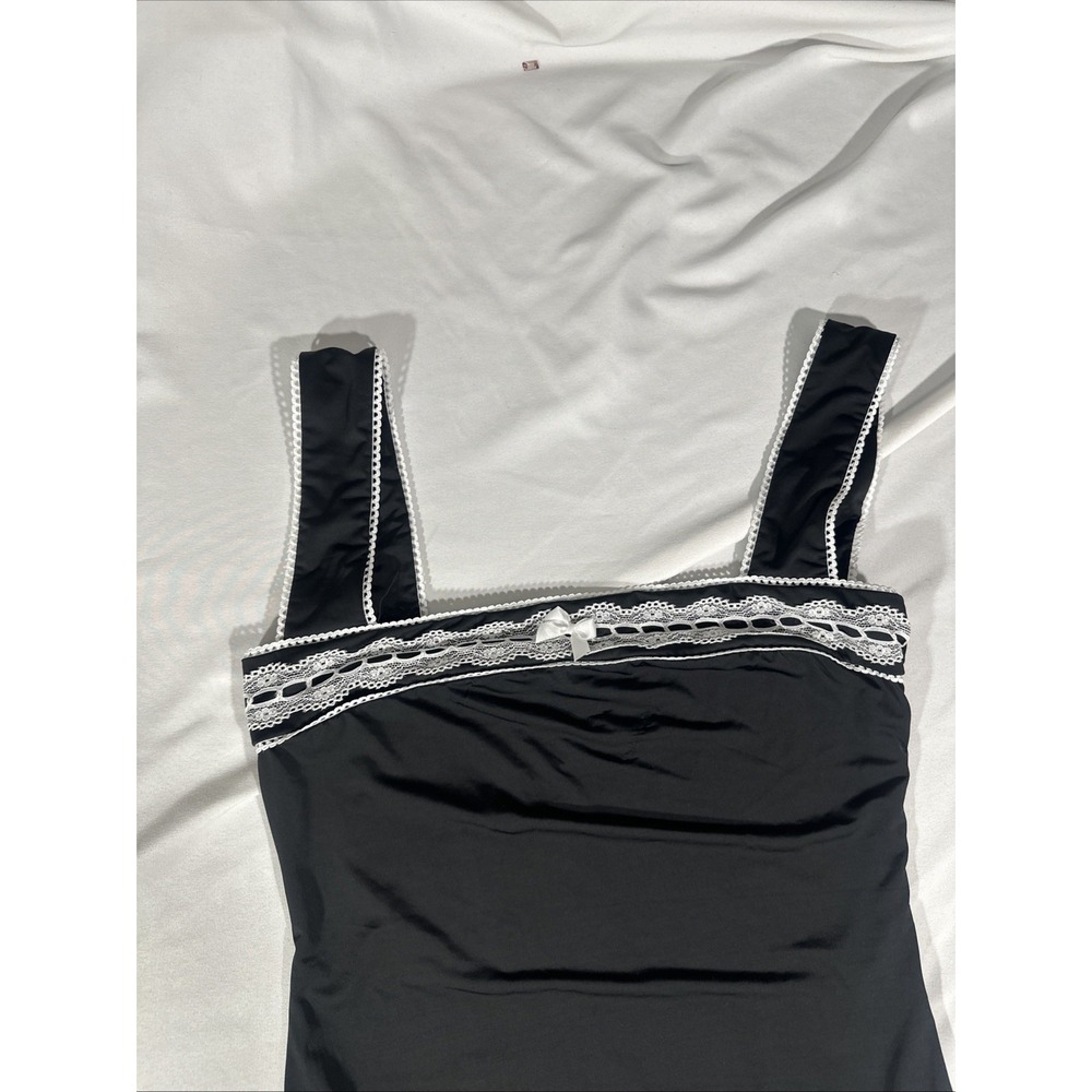 NWD $49‎ Princess Polly [ 4 US ] Square Neck Lace Keating Bodysuit Black #6996 - Picture 5 of 13